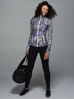 Lululemon Define Jacket Floral Sport White Multi Size 10